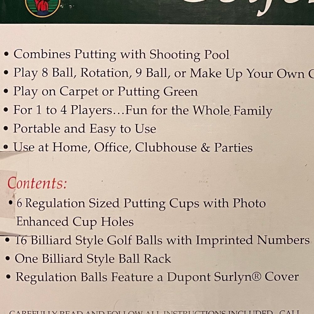 Golfer's Putters Pool Game - Picture 4 of 4